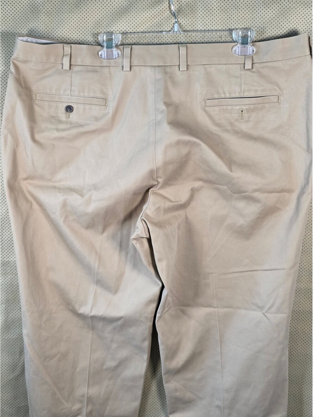 Brooks Brothers Clark Advantage Chino Mens 44x30 Khaki Cotton Flat Front Pants - Picture 5 of 9